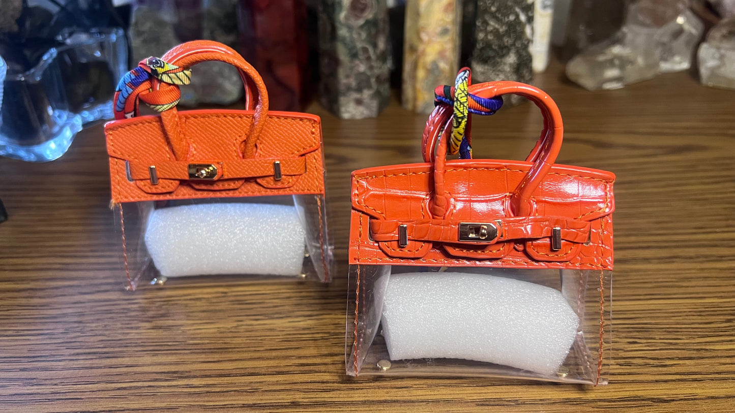 👜 mini “birkin” bag charms + crystals 💎